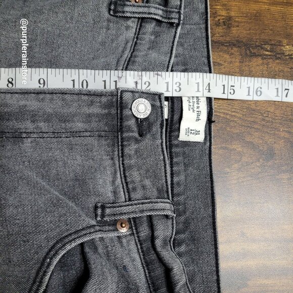 Abercrombie & Fitch Jeans 12 Curve Love Ankle Straight Ultra High Rise Charcoal - Picture 7 of 10